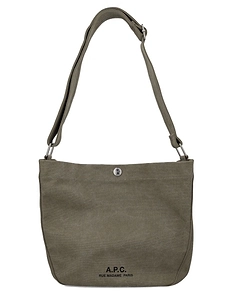 A.P.C. Canvas Logo Shoulder Bag