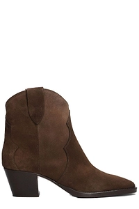 Anna F. Texan Block Heel Ankle Boots