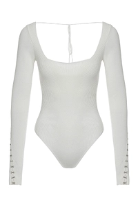 Anna October Hook-Detail Long Sleeve Knitted Body