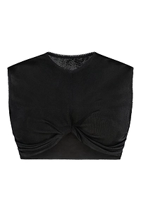 Anna October Technical Fabric Twist Crop Top