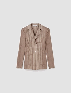 Anne Isabella Laser Stripe Denim Blazer