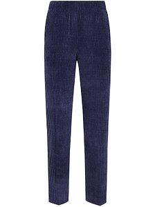 Anneclaire Corduroy Elastic-Waist Pants