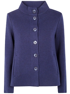 Anneclaire Button-Up Knit Jacket