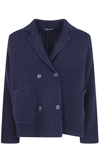 Anneclaire Double-Breasted Knitted Jacket