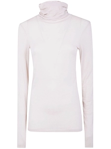 Anneclaire Modal-Cashmere Turtleneck Top