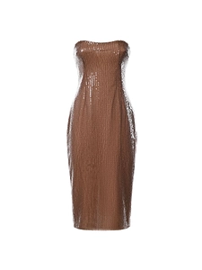 Archivio Loren Strapless Sequin Dress