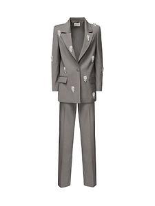 Archivio Tailleurlio Embellished Palazzo Suit