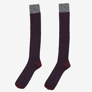 Ant45 Boston Striped Knee-High Socks