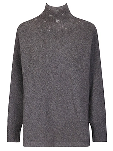 Archiviob Bouclé Funnel-Neck Knitted Sweater