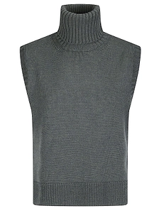 Archiviob High Neck Sleeveless Knitted Top