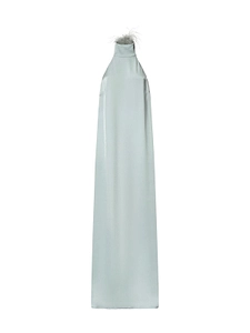 Archiviob Riviera Feather-Trim Halterneck Dress