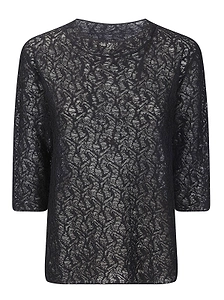 Archiviob Pizzo Lace Knitted Top