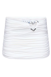 Area Heart Ruched Mini Skirt