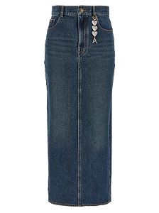 Area Zip Slit Midi Skirt