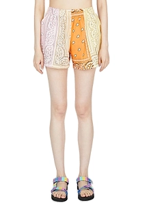 Arizona Love Paisley Printed Panelled Shorts