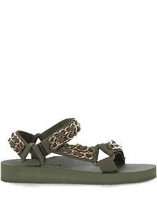 Trekky Chain-Embellished Open Toe Sandals