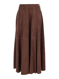 Eleni High-Waisted Suede Skirt