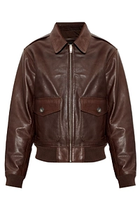 A.P.C. Leather Zip Jacket