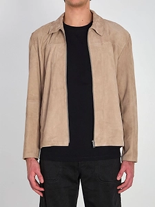 Arma Hardin Zip-Front Suede Jacket