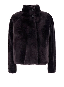 Arma High Collar Shearling Coat