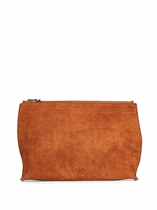 A.P.C. Logo Embossed Zipped Clutch Bag