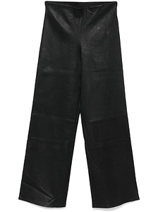 Karina Straight-Leg Leather Trousers