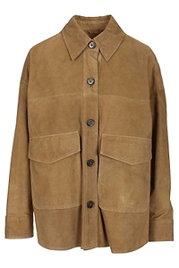 Kaylee Suede Patch-Pocket Jacket