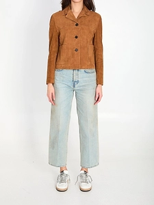 Arma Lotus Cropped Suede Jacket