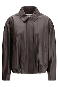 Melis Leather Bomber Jacket