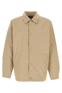 A.P.C. Logo Embroidered Snapped Bomber Jacket