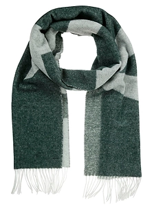 A.P.C. Logo Intarsia Fringed Scarf