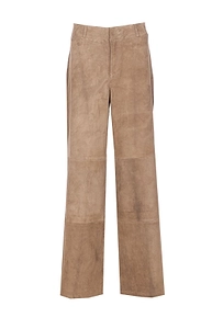 Marina High-Waist Suede Pants