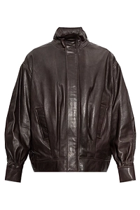 Paulo Stand-Collar Leather Jacket