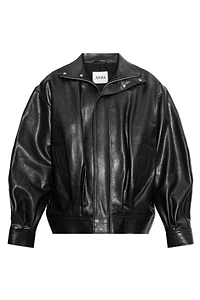 Paulo Leather Bomber Jacket