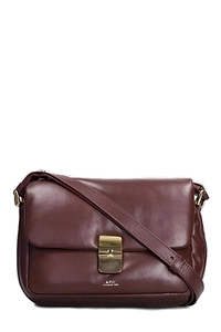 A.P.C. Logo-Printed Foldover Top Shoulder Bag
