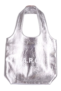 A.P.C. Logo Printed Metallic Effect Tote Bag