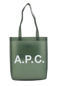 A.P.C. Lou Logo Printed Top Handle Bag
