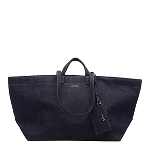 A.P.C. Le Drummer Denim-Effect Top Handle Bag