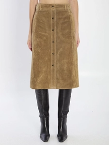 Arma Snap-Button Midi Skirt