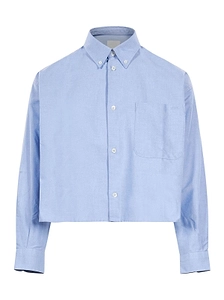 A.P.C. Long Sleeved Button-Down Cropped Shirt