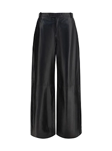 Arma Wide-Leg Leather Pants