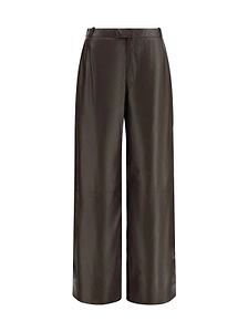 Arma Wide-Leg Leather Pants