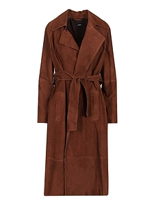 Arma Yava Belted Suede Coat