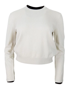 Armani Exchange Contrasted-Trim Crewneck Jumper