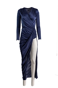 Atlein Ruched Wrap Maxi Dress