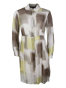 Armani Exchange Long Sleeve Buttoned Dress