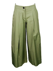 Armani Exchange Wide Leg Pleated Trousers