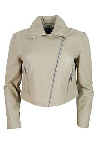 Armani Exchange Zipped Leather Jacket