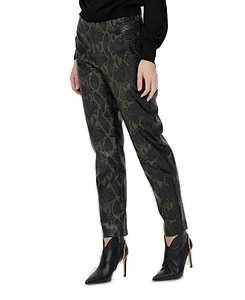 Atos Lombardini Python Printed High-Waist Pants