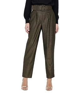 Atos Lombardini Glitter-Effect Belted Pants
